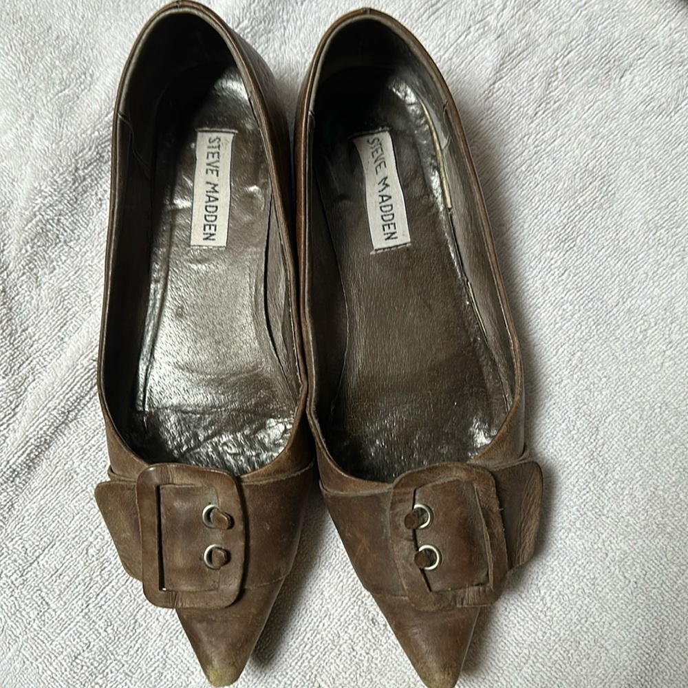 Distressed look flats from Steve Madden.